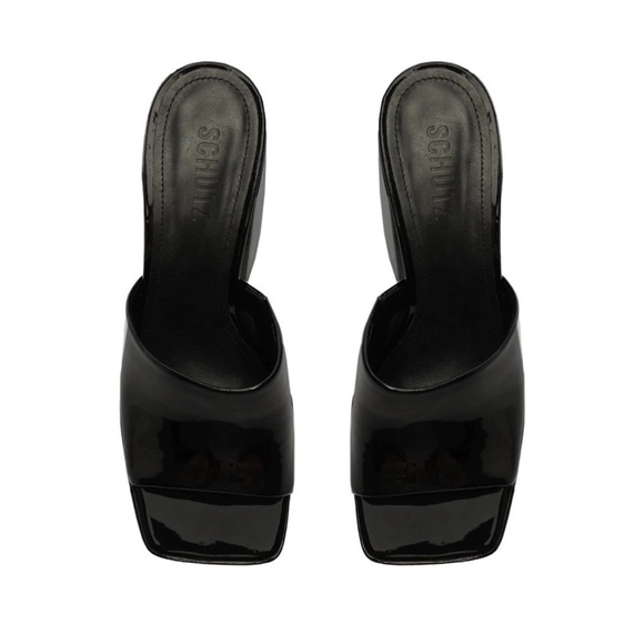 Chunky Patent Leather Platform Sandals - Picture 6 of 8